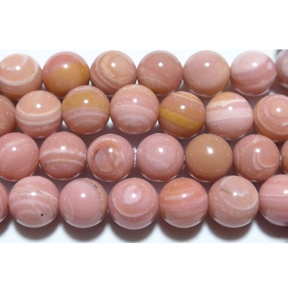 ピンクオパール丸玉8mm（天眼）B ☆天然石ビーズ（バラ売り、1玉販売 