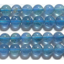 ブルーフローライト丸玉8mmA （天然石ビーズ）