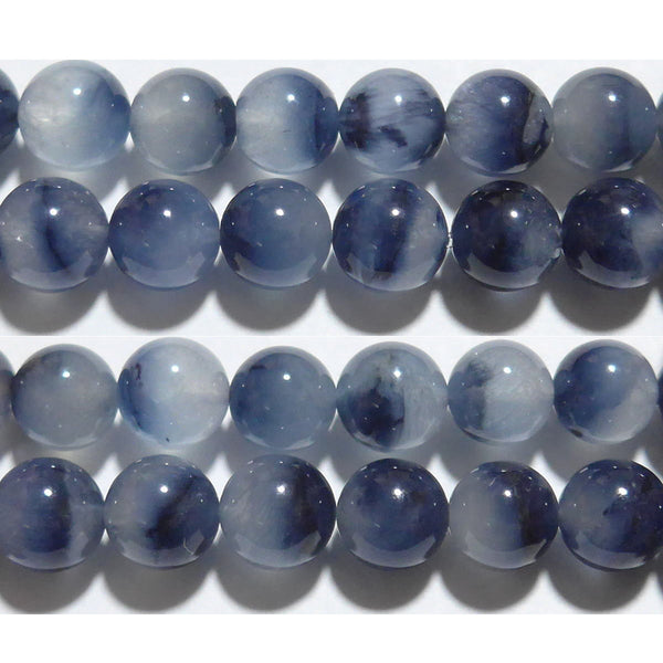 ザギマウンテンクォーツ丸玉8mm（ブルー）A （天然石ビーズ）