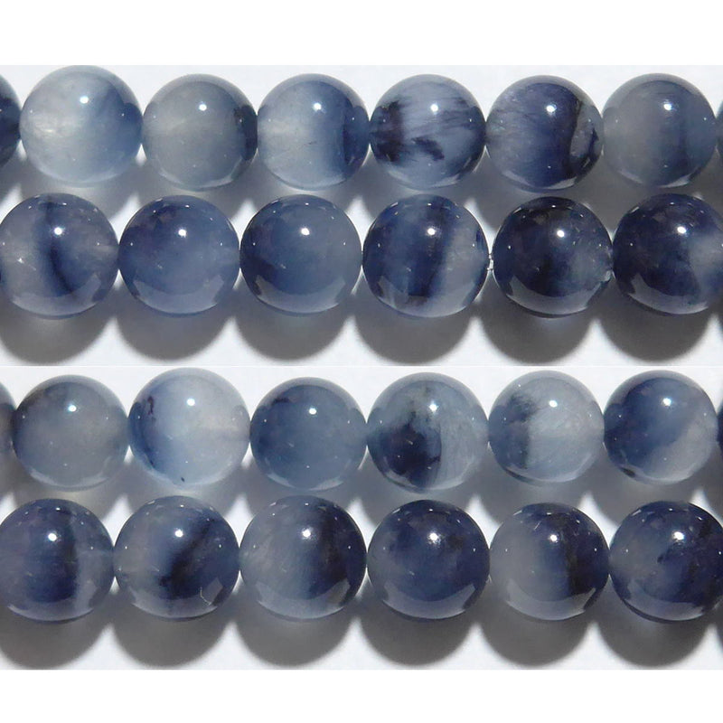 ザギマウンテンクォーツ丸玉8mm（ブルー）A （天然石ビーズ）