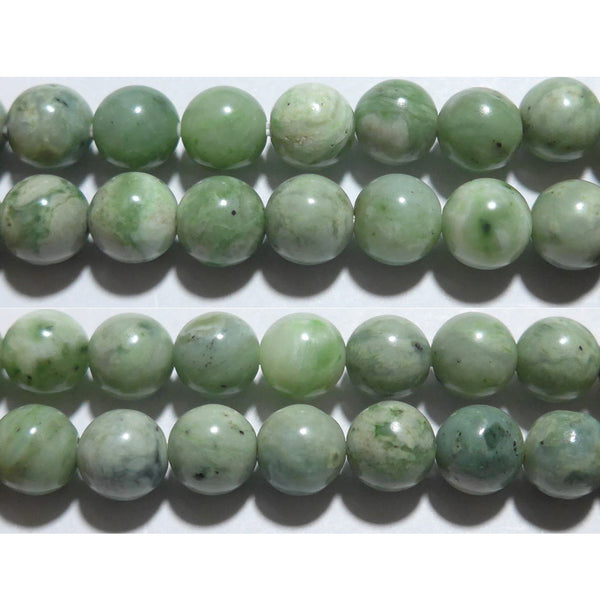 日高翡翠 丸玉 8mm B （日本銘石） ☆天然石ビーズ（バラ売り、1玉販売