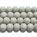 北投石丸玉8mmA （天然石ビーズ）