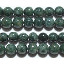 糸魚川本翡翠丸玉8mm（緑）B （天然石ビーズ）