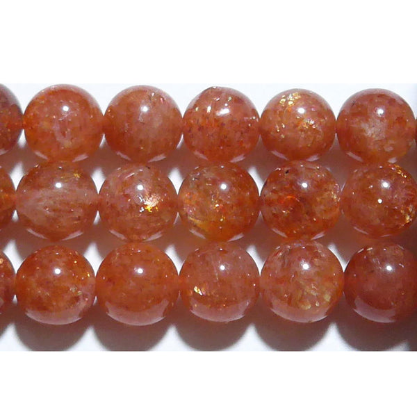 サンストーン丸玉8mmA+ （天然石ビーズ）