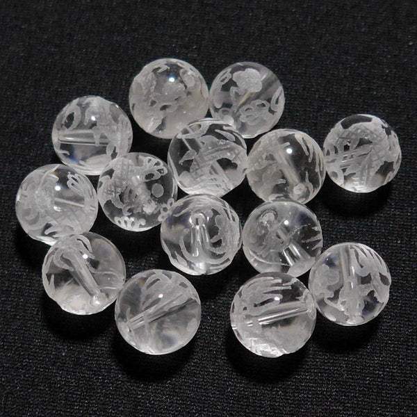 水晶(白龍)丸玉10mmB （天然石ビーズ）