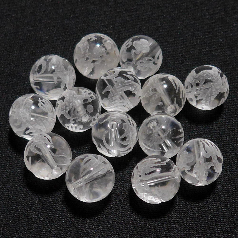 水晶(白龍)丸玉10mmB （天然石ビーズ）