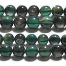 キャッツアイロイヤルグリーンレピドライト丸玉10mmA （天然石ビーズ）