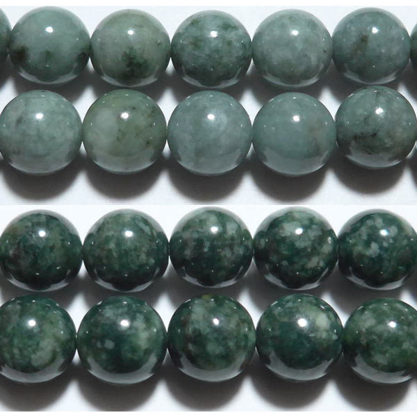 糸魚川本翡翠丸玉10mm（緑）B （天然石ビーズ）