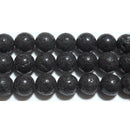 『世界遺産・富士山』富士溶岩ビーズ丸玉10mm （天然石ビーズ）