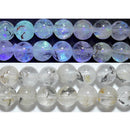 水晶丸玉6mmB（ザンビア産オイル イン クォーツ）（天然石ビーズ）