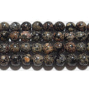 桜黒曜石丸玉6mm（サクラ黒曜石）B （天然石ビーズ）