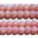 京都オパール丸玉7mm（桜色）AA （天然石ビーズ）