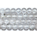 パイライトインクォーツ丸玉7mmA- （天然石ビーズ）