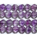フローライト20面ラウンドカット8mm（パープル系）A （天然石ビーズ）