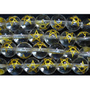 水晶丸玉（五芒星）8mmA （天然石ビーズ）