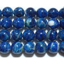 ブルーハックマナイト丸玉8mmA （天然石ビーズ）