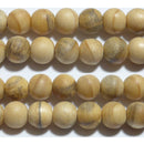 熊野本宮銀杏 丸玉8mm （ウッド系ビーズ）
