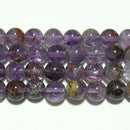 ルートアメジスト丸玉8mmB （天然石ビーズ）