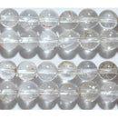 ハーキマーダイヤモンド丸玉8mm（ルチル入り）B （天然石ビーズ）