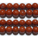 佐渡 油布赤石 丸玉8mmB （天然石ビーズ）