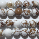 ワイルドホース（ホワイトバッファロー）丸玉8mm （天然石ビーズ）