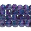 フローライトスターカット8mm（バイカラーフローライト）A- （天然石ビーズ）