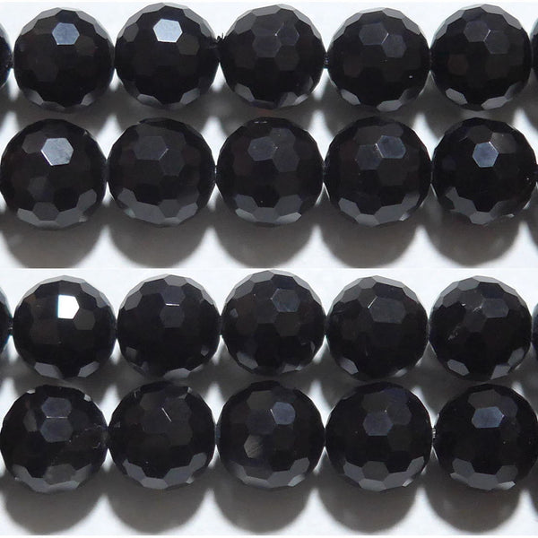 天然黒水晶（モリオン）ミラーボール10mmB （天然石ビーズ）