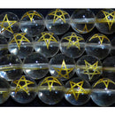 水晶丸玉（五芒星）10mmA （天然石ビーズ）