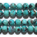 クリソコラ イン ターコイズ丸玉10mmB （天然石ビーズ）