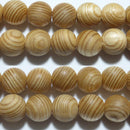 熊野本宮杉 丸玉 10mm （ウッド系ビーズ）