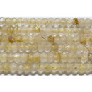 ルチルクォーツボタンカット4*2.5mmC （天然石ビーズ）