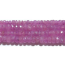 サファイアボタンカット（ピンクサファイア）3.5*2mmA （天然石ビーズ）