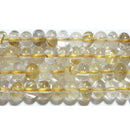 ルチルクォーツボタン型6*4mmB （天然石ビーズ）