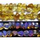 ブルーアンバー（琥珀）ラフナゲット7*4.5mm （天然石ビーズ）