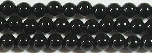 ブラックオニキス丸玉4mmA （天然石ビーズ）