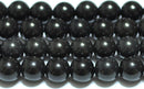 ブラックシリカ丸玉6mmA （天然石ビーズ）