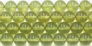 カリビアングリーンアンバー丸玉6mmAA （天然石ビーズ）