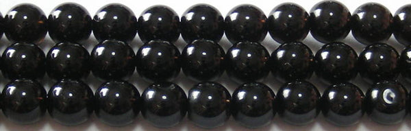 天然黒水晶（モリオン）丸玉6mmA （天然石ビーズ）