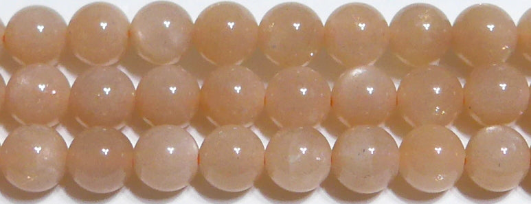 オレンジムーンストーン丸玉6mmA （天然石ビーズ）