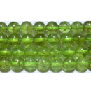 ペリドット丸玉6mmA- （天然石ビーズ）