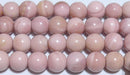 ピンクオパライズド・タフ丸玉6-7mmB （天然石ビーズ）
