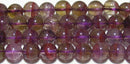 アメジスト（レッドファントム入り）丸玉6mmAA （天然石ビーズ）