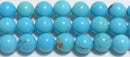 トルコ石(スリーピングビューティー)丸玉6mmA- （天然石ビーズ）