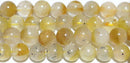イエローヘアークォーツ丸玉6mmB （天然石ビーズ）