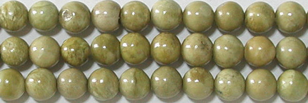 トルコ石(CH：イエロー)丸玉6mmC （天然石ビーズ）