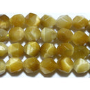 ゴールデンタイガーアイ20面ラウンドカット8mmB