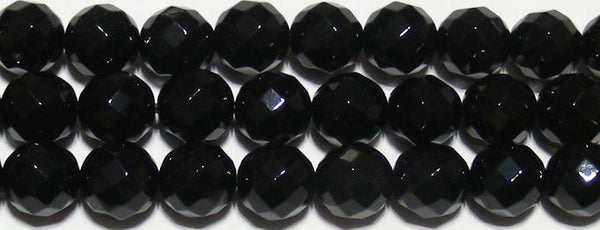 ブラックオニキスミラーボール8mmB （天然石ビーズ）