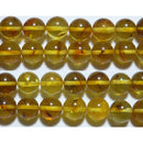 アンバー丸玉7-8mm（虫入り琥珀）A （天然石ビーズ）