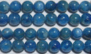 アパタイト丸玉8mm（ヒマラヤ産・ロイヤルブルー）B （天然石ビーズ）