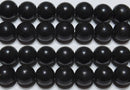 ブラックシリカ丸玉8mm（雨畑ブラックシリカ）A （天然石ビーズ）